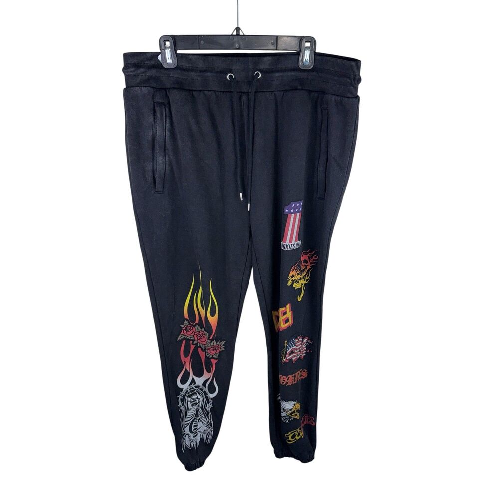 Cookies SF Black Graphic Logo Sweatpants Joggers Men's Size 2XL‎